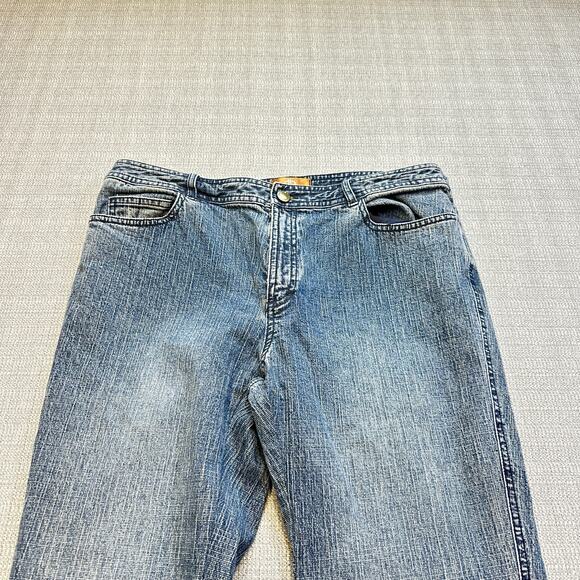 Dana Buchman Petite Jeans Womens‎ size 12 Blue Denim Stretch Straight Leg - Picture 2 of 10
